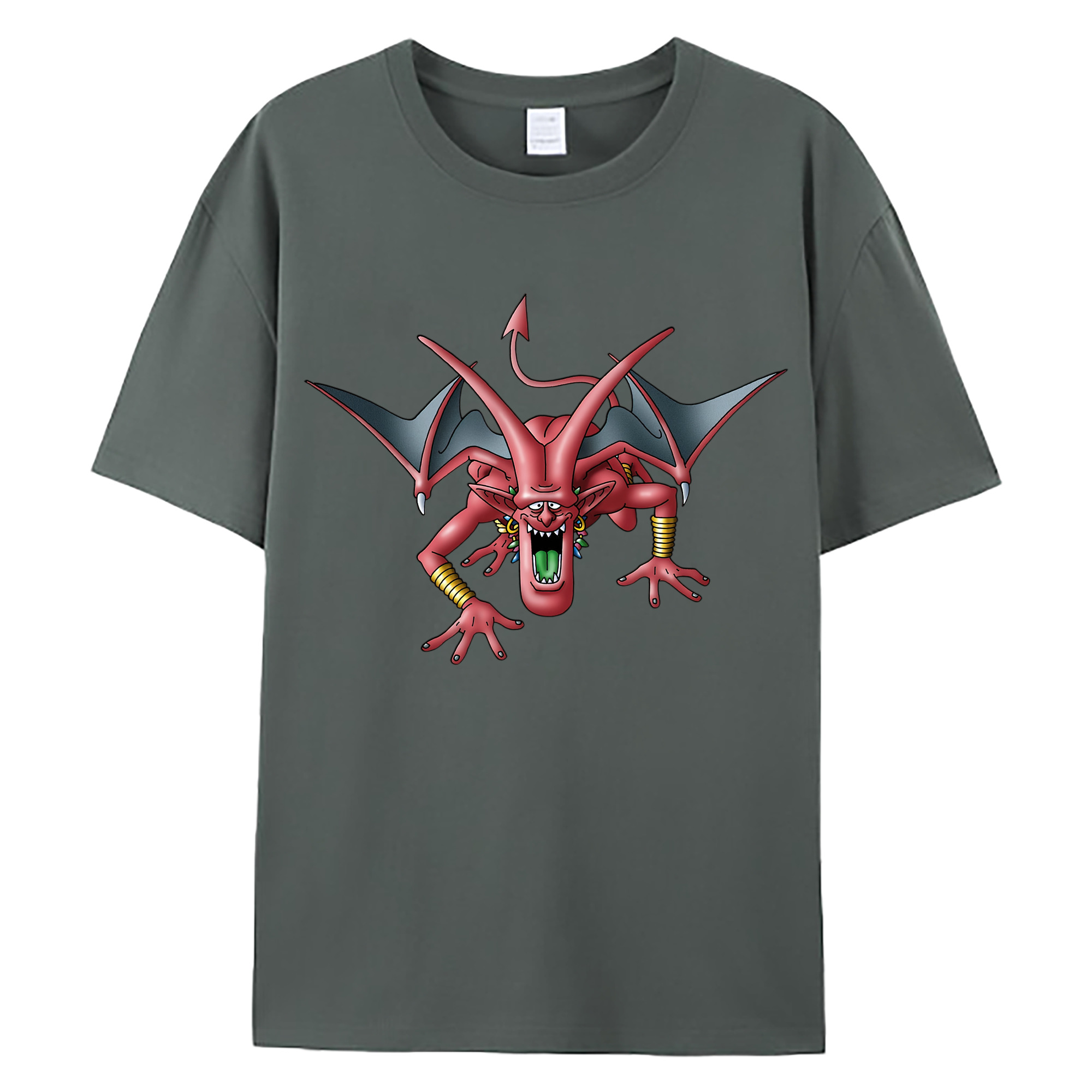 （画像用） ドラゴンクエスト Doragon Kuesuto Dragon Quest 綿100％ メンズ半袖Tシャツ｜肌触りやわらか＆通気性